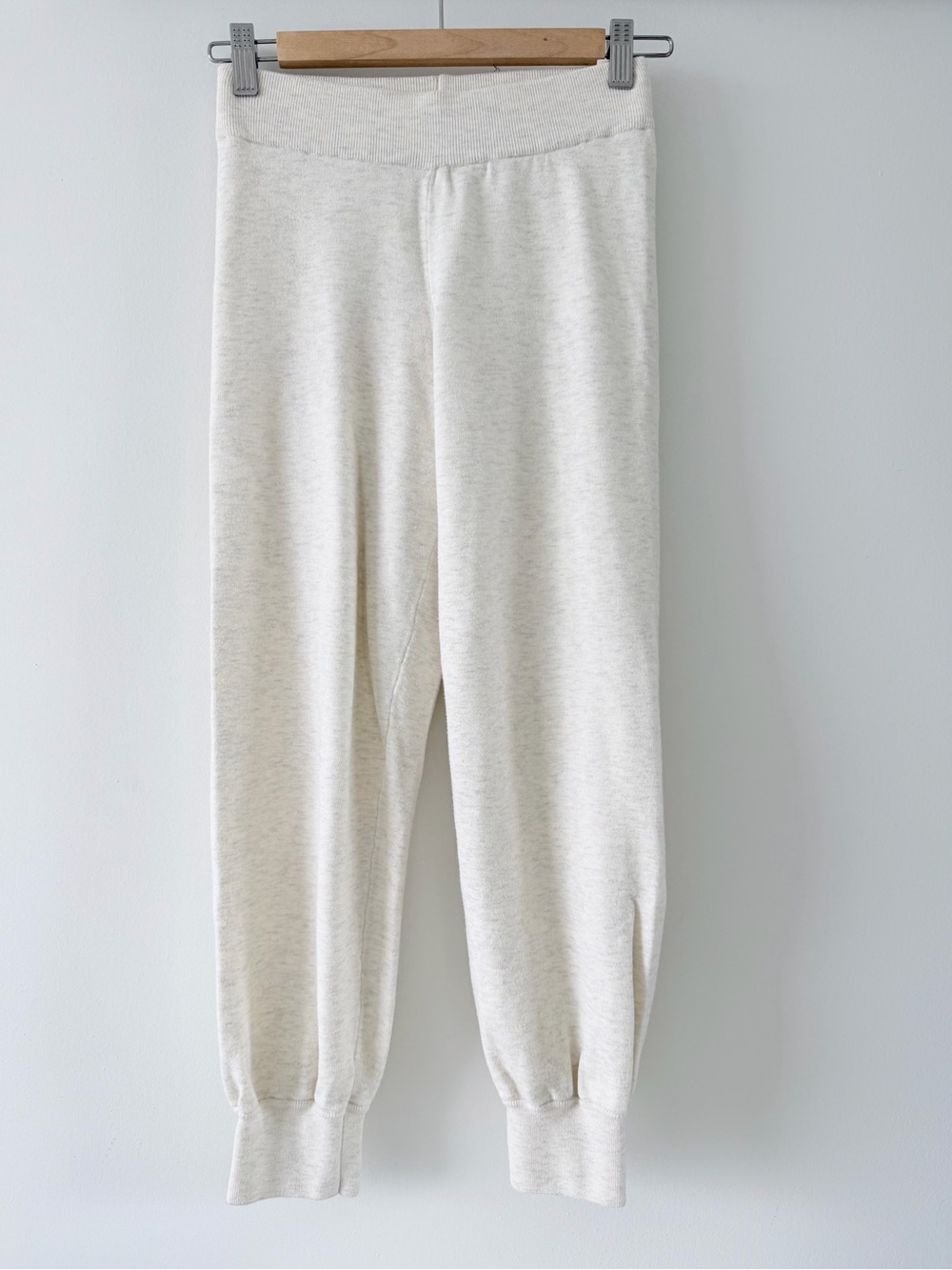 Wilfred Free Aritzia ECOVERO Knit Jogger Pants Cream High Rise XXS Lounge - Picture 2 of 15